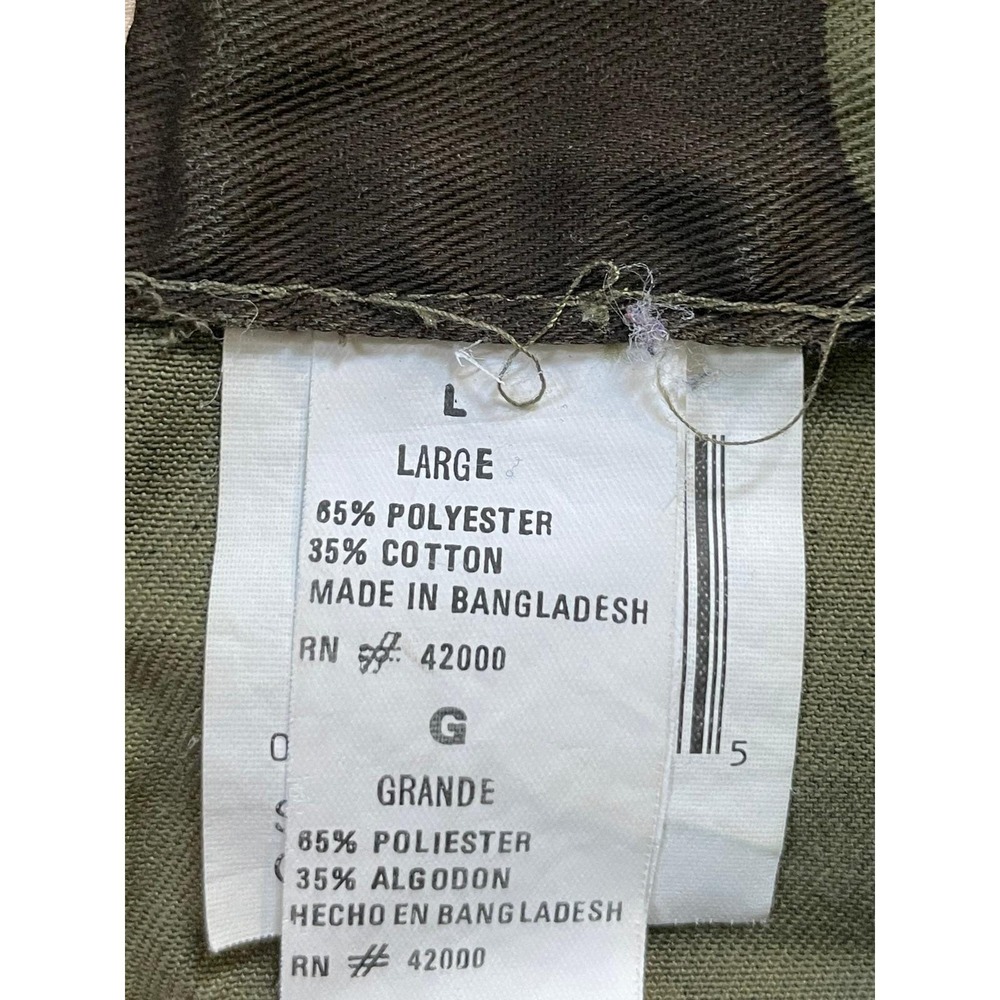 Vintage 90s Northwest Territory Mens Large Cargo Pants Woodland Camo Adj Waist - Picture 3 of 16